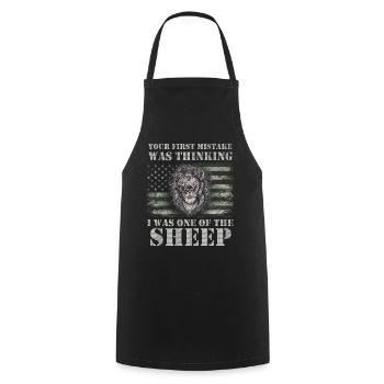 Your first Mistake was thinking I was one of the - Cooking Apron - black - Front - AI Model Male 185 dark (185cm)