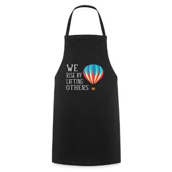 We Rise By Lifting Others Inspirational Quote - Kochschürze - Schwarz - Vorne - AI Model Male 185 dark (185cm)