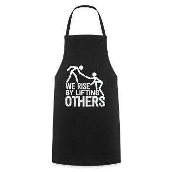 We Rise By Lifting Others Inspirational Quote - Kochschürze - Schwarz - Vorne - AI Model Male 185 dark (185cm)