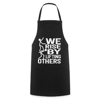 We Rise By Lifting Others Inspirational Quote - Kochschürze - Schwarz - Vorne - AI Model Male 185 dark (185cm)