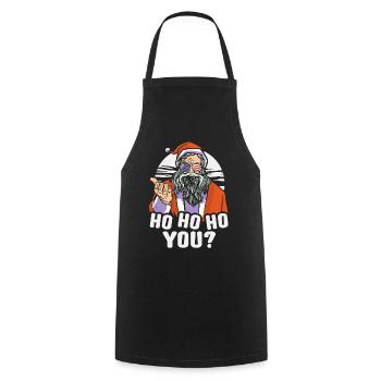 Ho Ho Ho You? Ugly Christmas Sweater Holiday Xmas - Cooking Apron - black - Front - AI Model Male 185 dark (185cm)