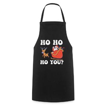 Ho Ho Ho You? Ugly Christmas Sweater Holiday Xmas - Kochschürze - Schwarz - Vorne - AI Model Male 185 dark (185cm)