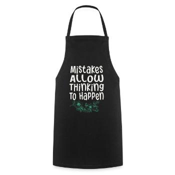 Mistakes Allow Thinking To Happen School Math - Cooking Apron - black - Front - AI Model Male 185 dark (185cm)