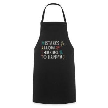 Mistakes Allow Thinking To Happen School Math - Cooking Apron - black - Front - AI Model Male 185 dark (185cm)