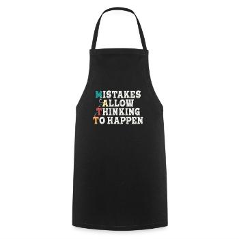 Mistakes Allow Thinking To Happen School Math - Cooking Apron - black - Front - AI Model Male 185 dark (185cm)