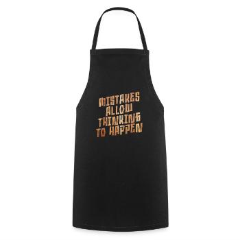 Mistakes Allow Thinking To Happen School Math - Cooking Apron - black - Front - AI Model Male 185 dark (185cm)