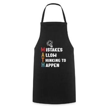 Mistakes Allow Thinking To Happen School Math - Cooking Apron - black - Front - AI Model Male 185 dark (185cm)