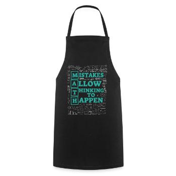 Mistakes Allow Thinking To Happen School Math - Cooking Apron - black - Front - AI Model Male 185 dark (185cm)