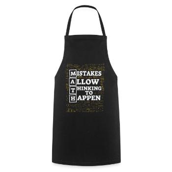 Mistakes Allow Thinking To Happen School Math - Cooking Apron - black - Front - AI Model Male 185 dark (185cm)