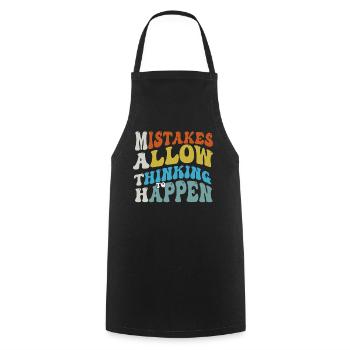 Mistakes Allow Thinking To Happen School Math - Cooking Apron - black - Front - AI Model Male 185 dark (185cm)