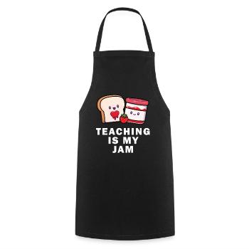 Teaching Is My Jam School Teacher Appreciation - Cooking Apron - black - Front - AI Model Male 185 dark (185cm)