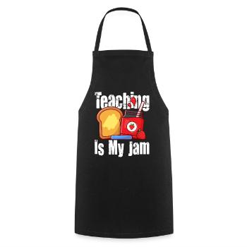 Teaching Is My Jam School Teacher Appreciation - Cooking Apron - black - Front - AI Model Male 185 dark (185cm)
