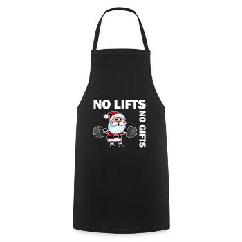 No Lifts No Gifts Christmas Gym Ugly Santa - Kochschürze - Schwarz - Vorne - AI Model Male 185 dark (185cm)