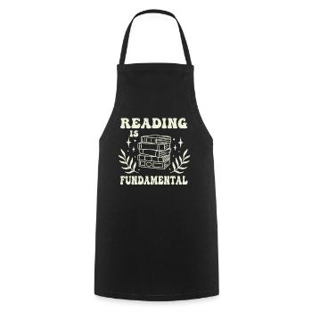Reading Is Fundamental - Cooking Apron - black - Front - AI Model Male 185 dark (185cm)