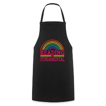 Reading Is Fundamental - Cooking Apron - black - Front - AI Model Male 185 dark (185cm)
