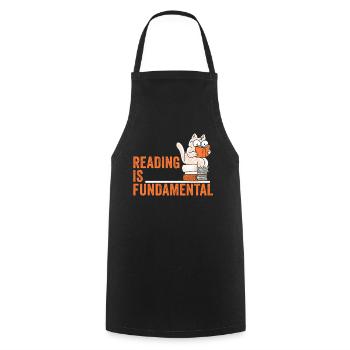 Reading Is Fundamental - Cooking Apron - black - Front - AI Model Male 185 dark (185cm)