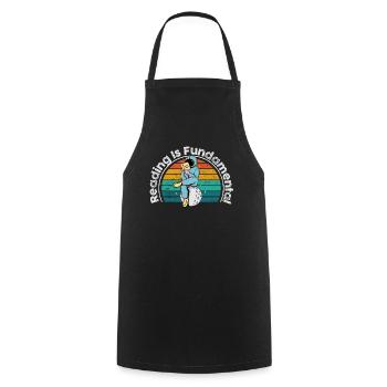 Reading Is Fundamental - Cooking Apron - black - Front - AI Model Male 185 dark (185cm)