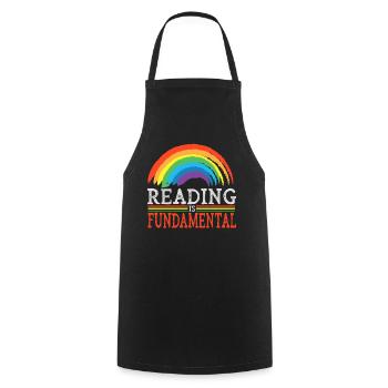 Reading Is Fundamental - Cooking Apron - black - Front - AI Model Male 185 dark (185cm)