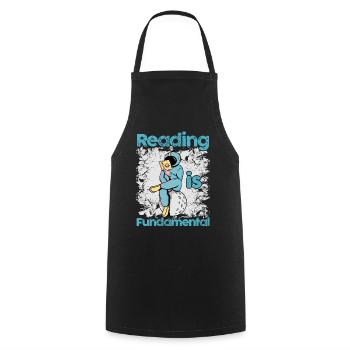 Reading Is Fundamental - Cooking Apron - black - Front - AI Model Male 185 dark (185cm)
