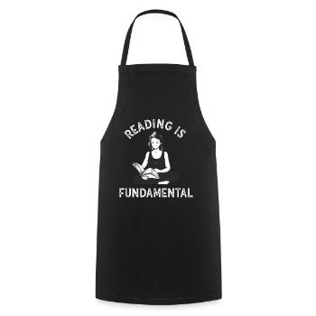 Reading Is Fundamental - Cooking Apron - black - Front - AI Model Male 185 dark (185cm)