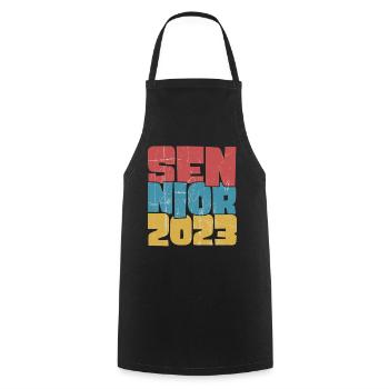 Senior 2023 Dabbing Dab of 2023 Seniors Graduation - Cooking Apron - black - Front - AI Model Male 185 dark (185cm)