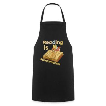 Reading Is Fundamental - Cooking Apron - black - Front - AI Model Male 185 dark (185cm)