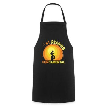 Reading Is Fundamental - Cooking Apron - black - Front - AI Model Male 185 dark (185cm)