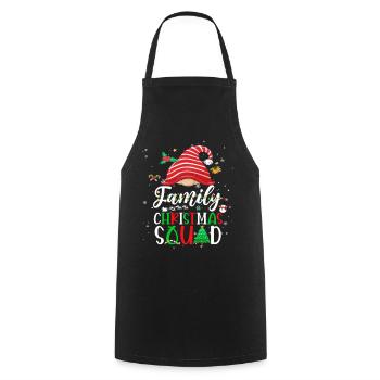 Gnome Family Christmas Squad Funny Xmas Holiday - Cooking Apron - black - Front - AI Model Male 185 dark (185cm)
