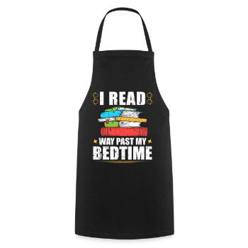 J’ai lu bien au-delà de mon amant de livre au coucher - Tablier de cuisine - noir - Devant - AI Model Male 185 dark (185cm)