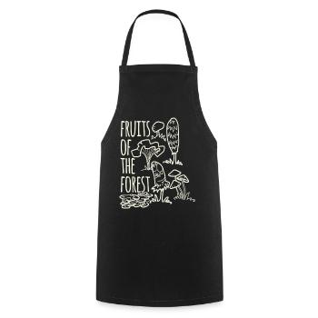 Foraging Hobby Fruits Of The Forest - Cooking Apron - black - Front - AI Model Male 185 dark (185cm)