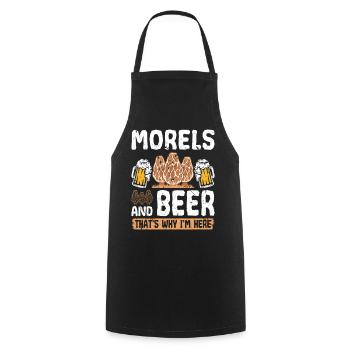Beer Drinking Morel Hunting - Kochschürze - Schwarz - Vorne - AI Model Male 185 dark (185cm)