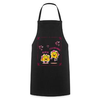 It's A Taco World So Eat Up Cartoon Design - Kochschürze - Schwarz - Vorne - AI Model Male 185 dark (185cm)