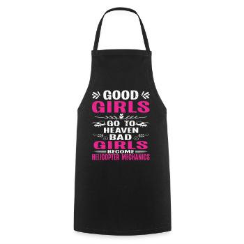 Helicopter Technician Helicopter Mechanic - Cooking Apron - black - Front - AI Model Male 185 dark (185cm)