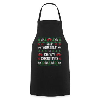 Have Yourself A Crazy Christmas Festive Introvert - Kochschürze - Schwarz - Vorne - AI Model Male 185 dark (185cm)