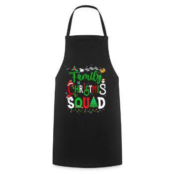 Family Christmas Matching Team Santa Elf Squad - Kochschürze - Schwarz - Vorne - AI Model Male 185 dark (185cm)