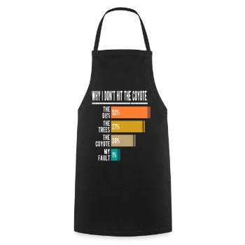 Coyote Hunter Saying Funny Coyote Hunting - Cooking Apron - black - Front - AI Model Male 185 dark (185cm)