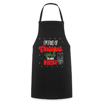Full of Christmas Spirit Called Whisky - Cooking Apron - black - Front - AI Model Male 185 dark (185cm)