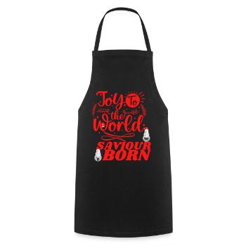 Joyeux Noël et Bonne Année - Tablier de cuisine - noir - Devant - AI Model Male 185 dark (185cm)