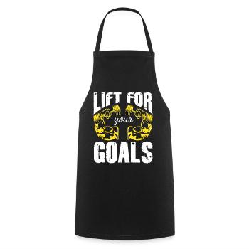 Lift For Your Goals Bodybuilding Gym - Tablier de cuisine - noir - Devant - AI Model Male 185 dark (185cm)
