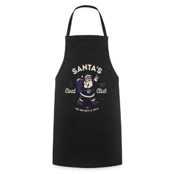 Christmas Santa's Coal Club - Cooking Apron - black - Front - AI Model Male 185 dark (185cm)