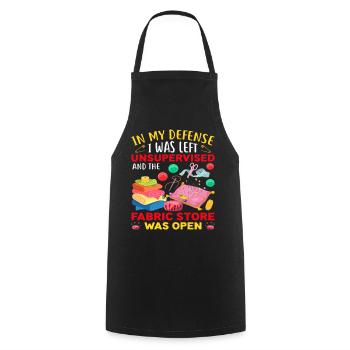 Funny Quilting Gift - Kochschürze - Schwarz - Vorne - AI Model Male 185 dark (185cm)