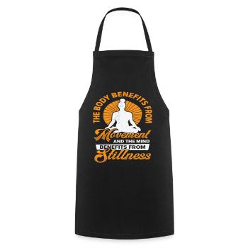 Serenity Meditating Yoga Fan Spiritual Relaxation - Cooking Apron - black - Front - AI Model Male 185 dark (185cm)