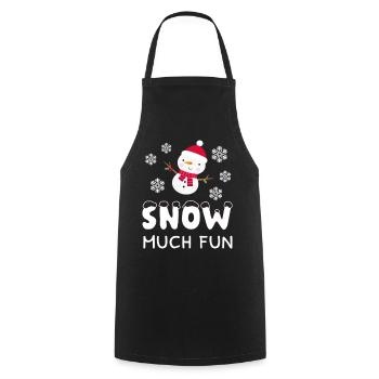 Winter Snow Much Fun Snowman - Kochschürze - Schwarz - Vorne - AI Model Male 185 dark (185cm)