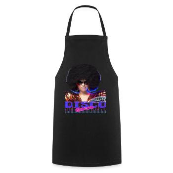 Disco Queen Discoqueen Clubbing 90s 70s Party - Tablier de cuisine - noir - Devant - AI Model Male 185 dark (185cm)