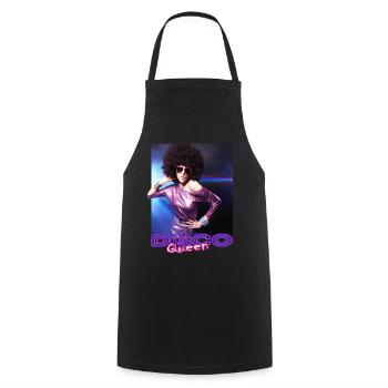 Disco Queen Discoqueen Clubbing 90s 70s Party - Tablier de cuisine - noir - Devant - AI Model Male 185 dark (185cm)