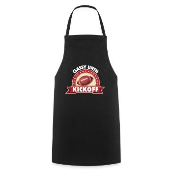 Classy Until Kickoff Game Day American Football - Cooking Apron - black - Front - AI Model Male 185 dark (185cm)
