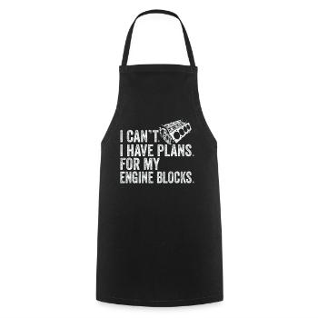 Je ne peux pas avoir de plans pour mes blocs moteur vintage - Tablier de cuisine - noir - Devant - AI Model Male 185 dark (185cm)