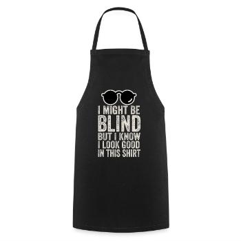 Bewusstsein für blinde Blindheit Blinde Menschen visuell - Kochschürze - Schwarz - Vorne - AI Model Male 185 dark (185cm)