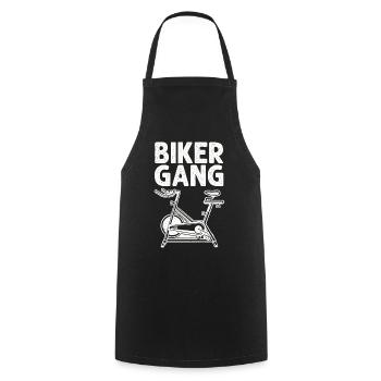 Biker Gang - Cooking Apron - black - Front - AI Model Male 185 dark (185cm)