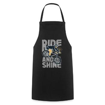 Ride And Shine - Bicycles Mountain Bike Men Women - Cooking Apron - black - Front - AI Model Male 185 dark (185cm)